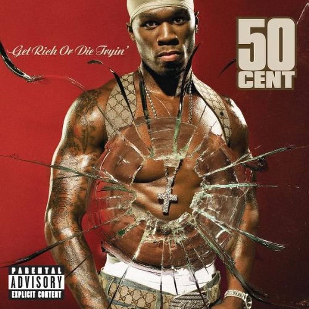 50 Cent Get Rich or Die Tryin' greatest hip hop album cover